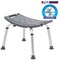 Flash Furniture 21-1/2" L, Plastic, Gray Bath & Shower Chair DC-HY3410L-GRY-GG - alternate 5